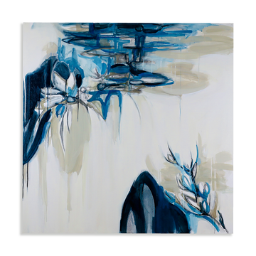 Wendy Martin fine art painting on panel - Flow State Floral 