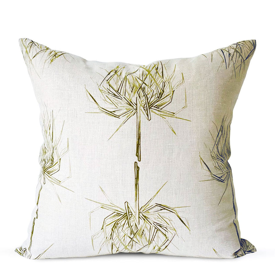 PALM Pillow | Olive on Natural